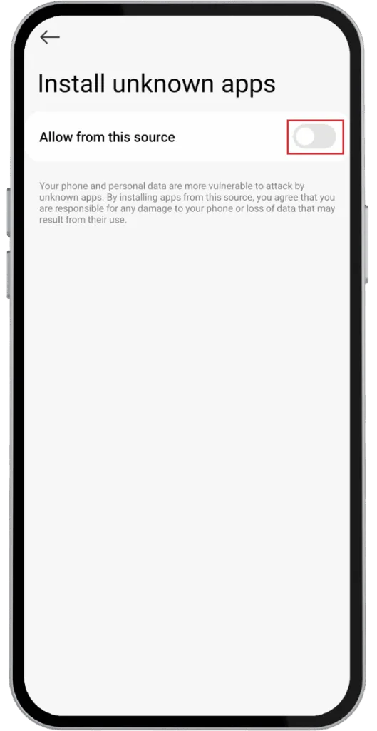 MOD APK 13 Enable “Install from Unknown Sources”